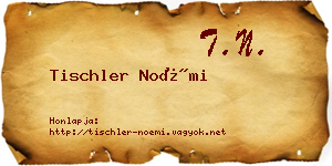 Tischler Noémi névjegykártya